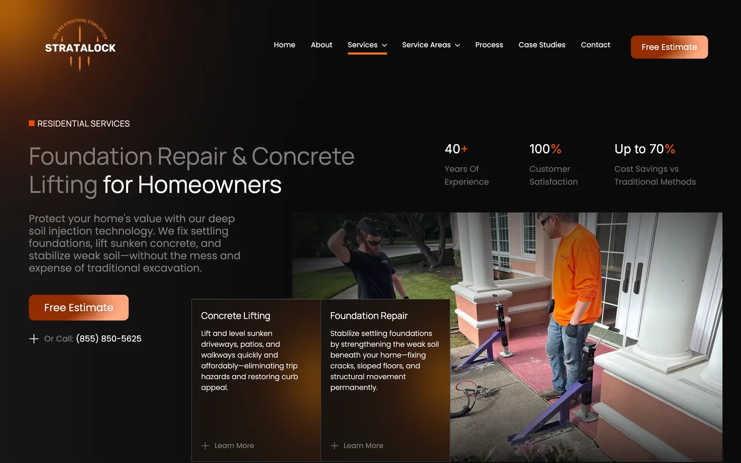 StrataLock's page for homeowners: Foundation Repair & Concrete Lifting for Homeowners